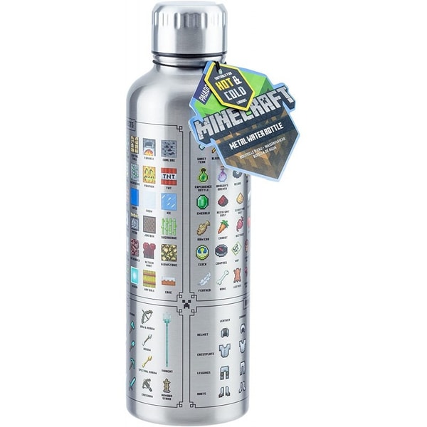 Mojang Studios - Bouteille d'eau en métal Minecraft 500ml - flash vidéo