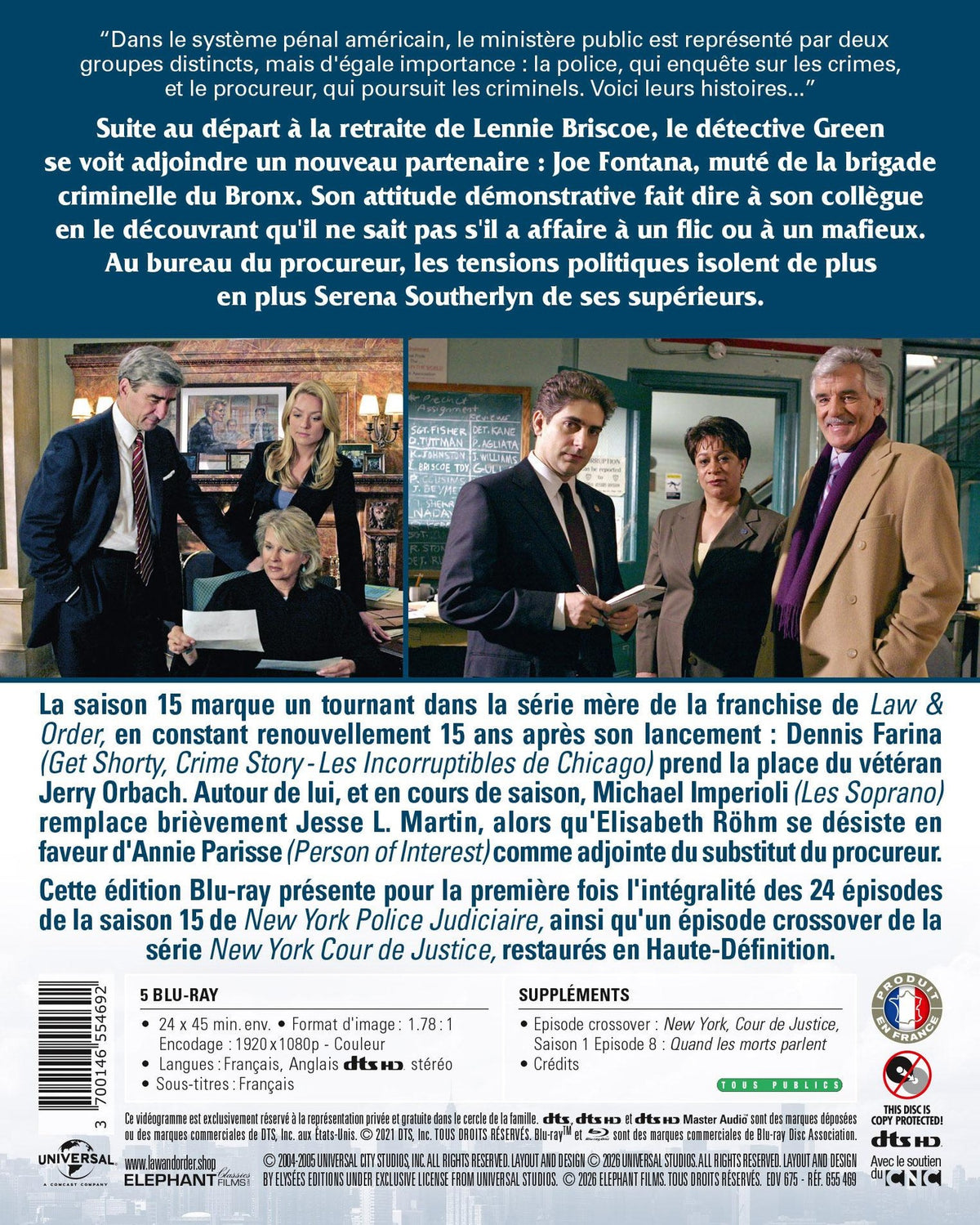 New York, police judiciaire (Law & Order) - Intégrale saison 15 [Blu-ray]