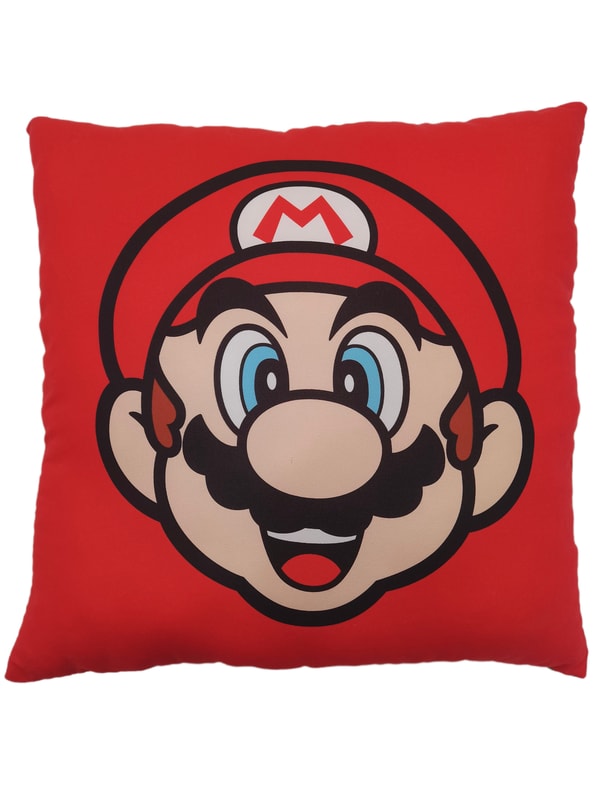 Super Mario - Coussin double face Mario et Luigi (40x40cm) - flash vidéo