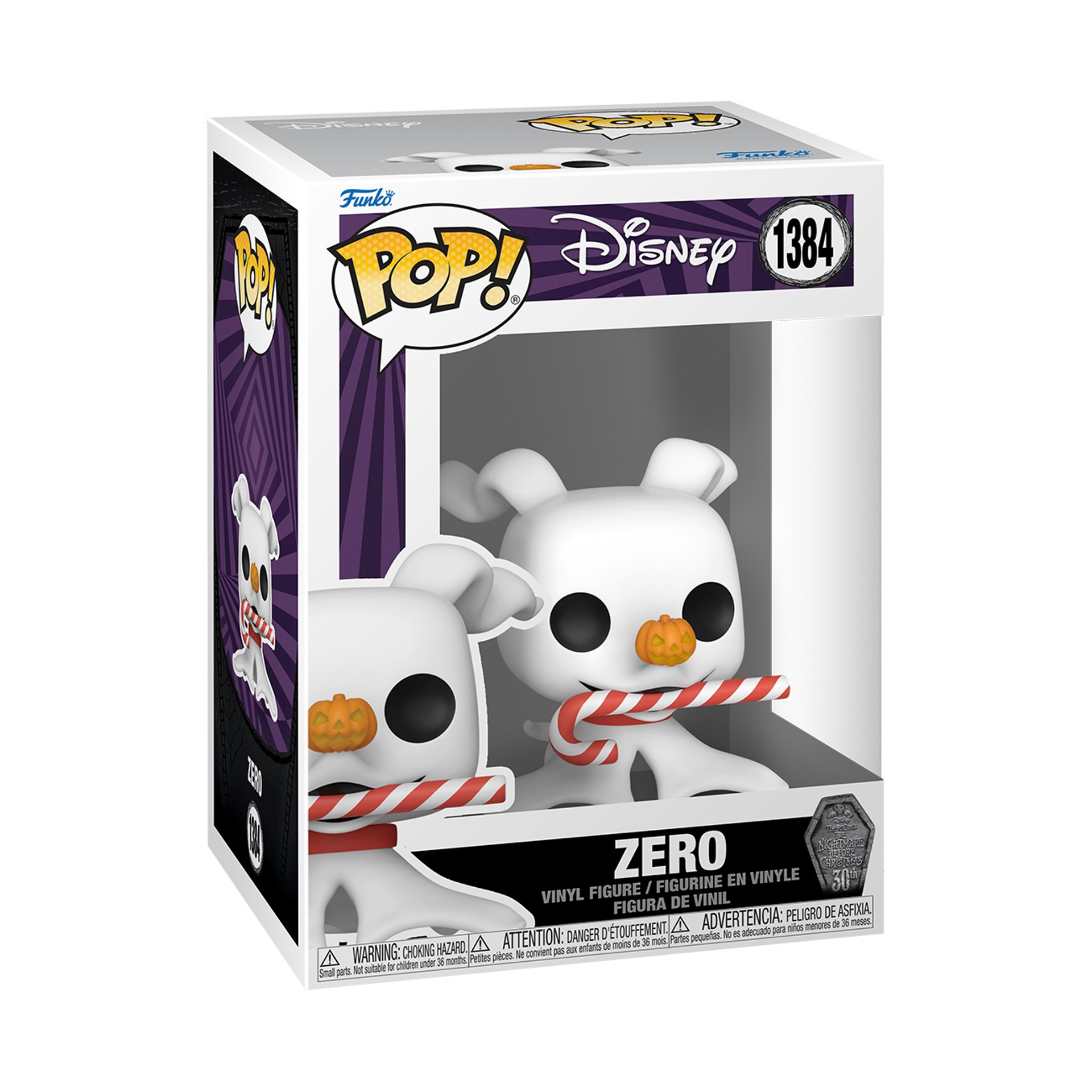 Funko Pop! Disney: The Nightmare Before Christmas 30th Anniversary - Zero (with Candy Cane) - flash vidéo