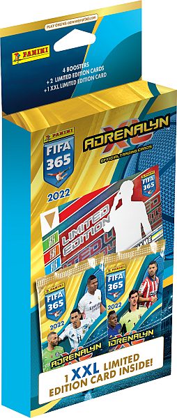 Panini - FIFA 2022 Blister 4 Pochettes + 2 Cartes Edition Limitée + 1 Carte XXL