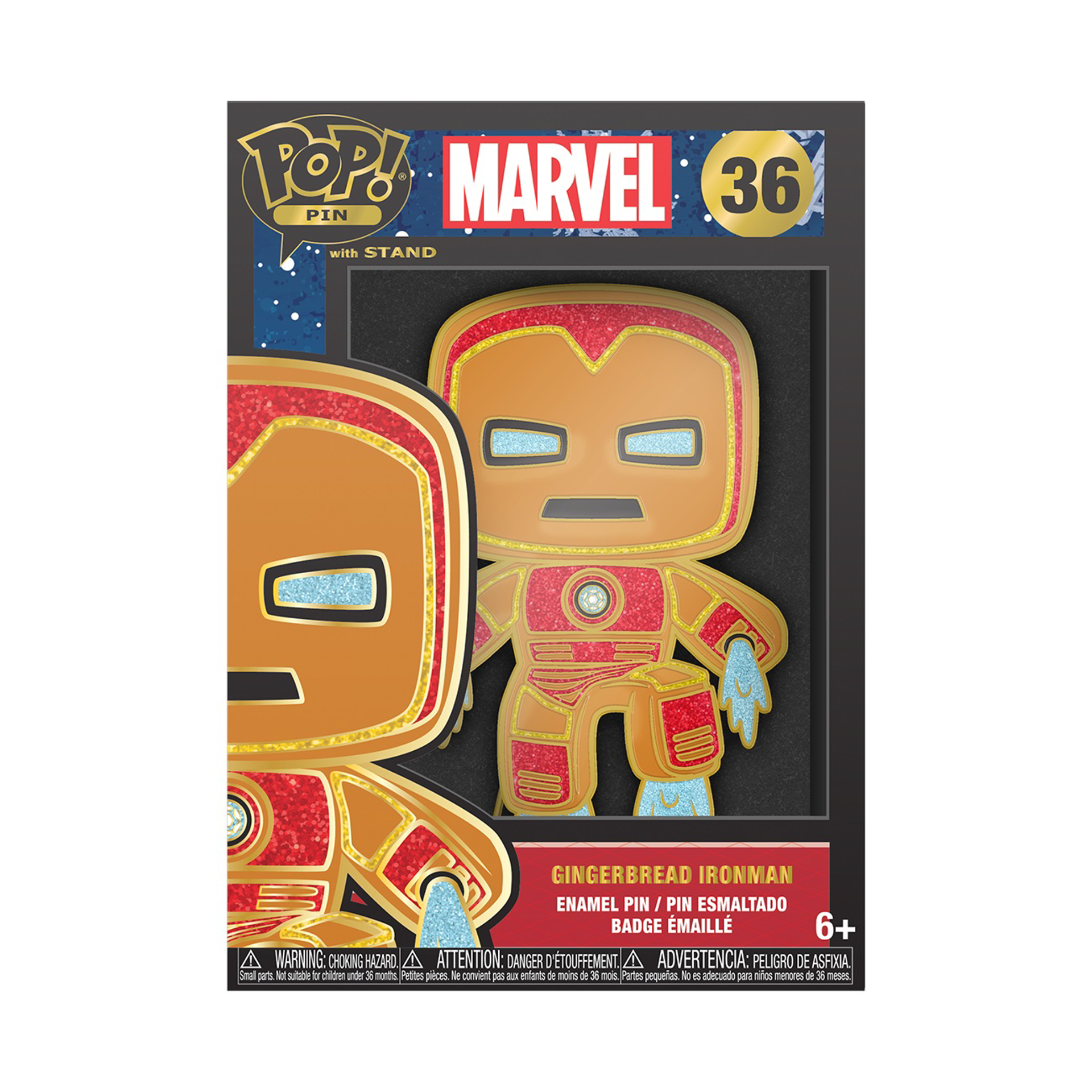 Funko Pop! Pin: Marvel Holiday - Gingerbread Iron Man - flash vidéo
