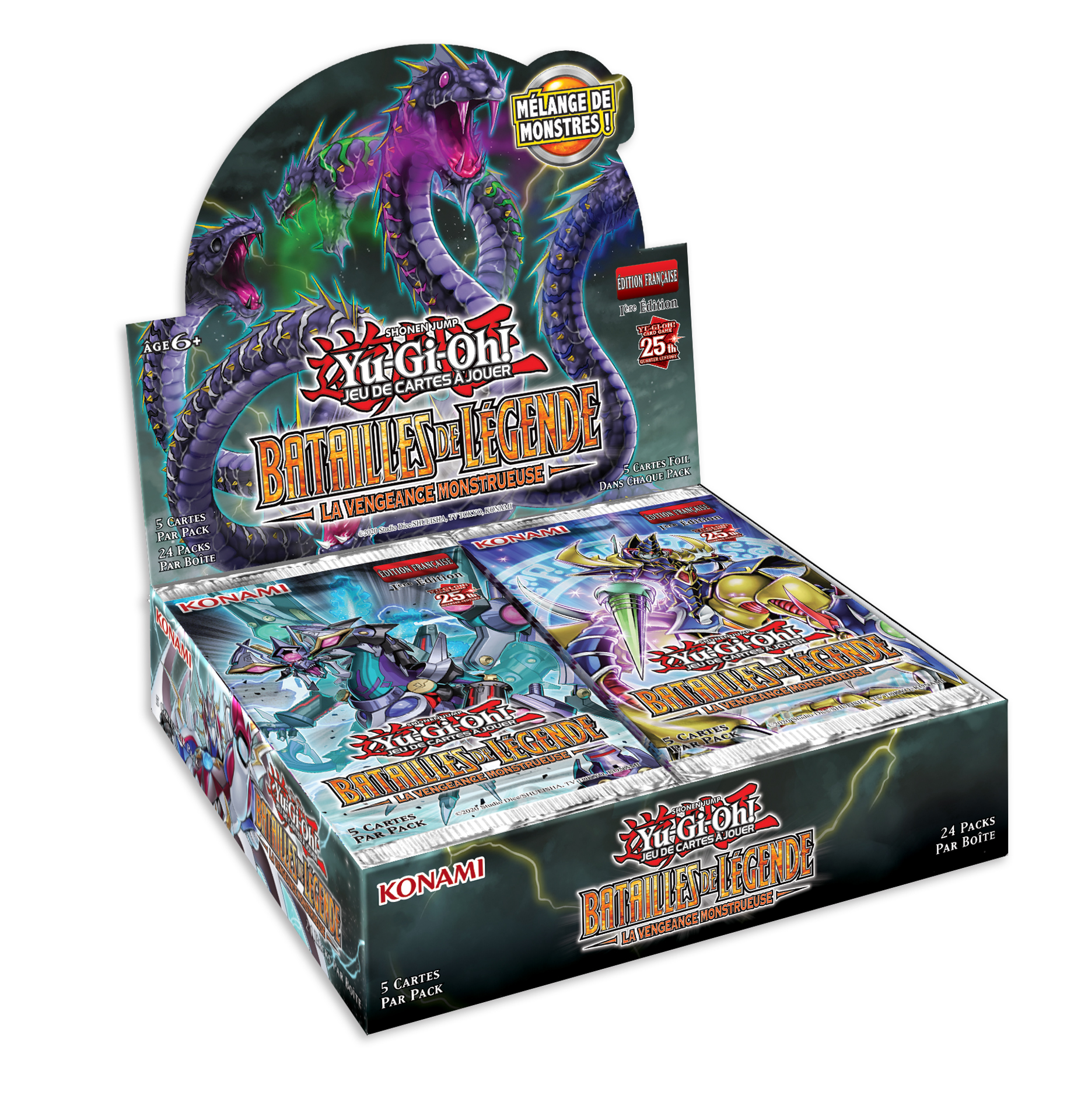 Yu-Gi-Oh! JCC - Display de Pack de Booster Batailles de Légendes : La Vengeance Monstrueuse (24 Boosters) - flash vidéo