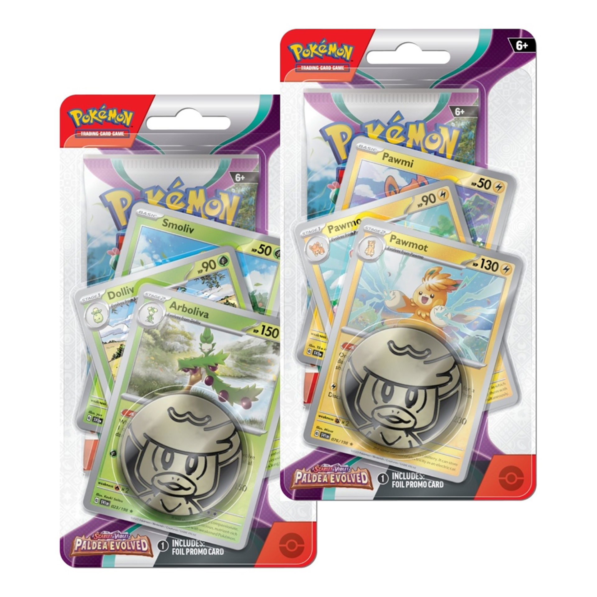 Pokémon JCC - Écarlate et Violet - Pack d'accès Premium Blister Évolutions à Paldea Pohmarmotte ou Arboliva (1x blister aléatoire)