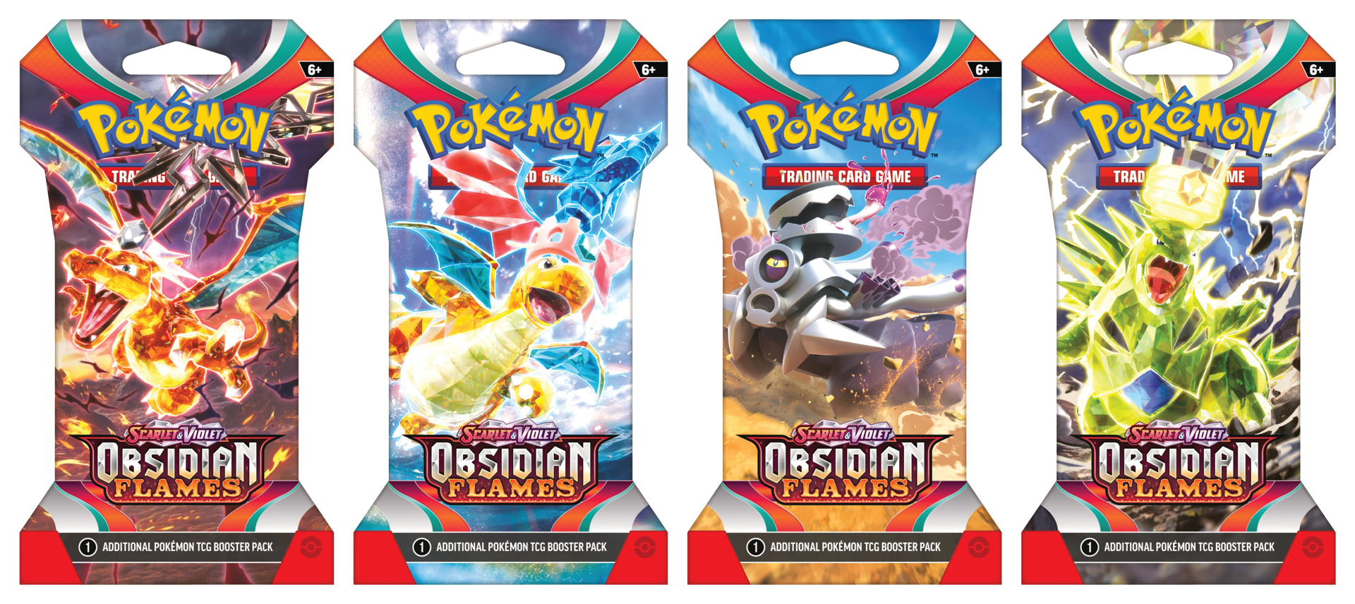 Pokémon JCC - Écarlate et Violet - Pack de Booster Blister Flammes Obsidiennes (1 Booster aléatoire)
