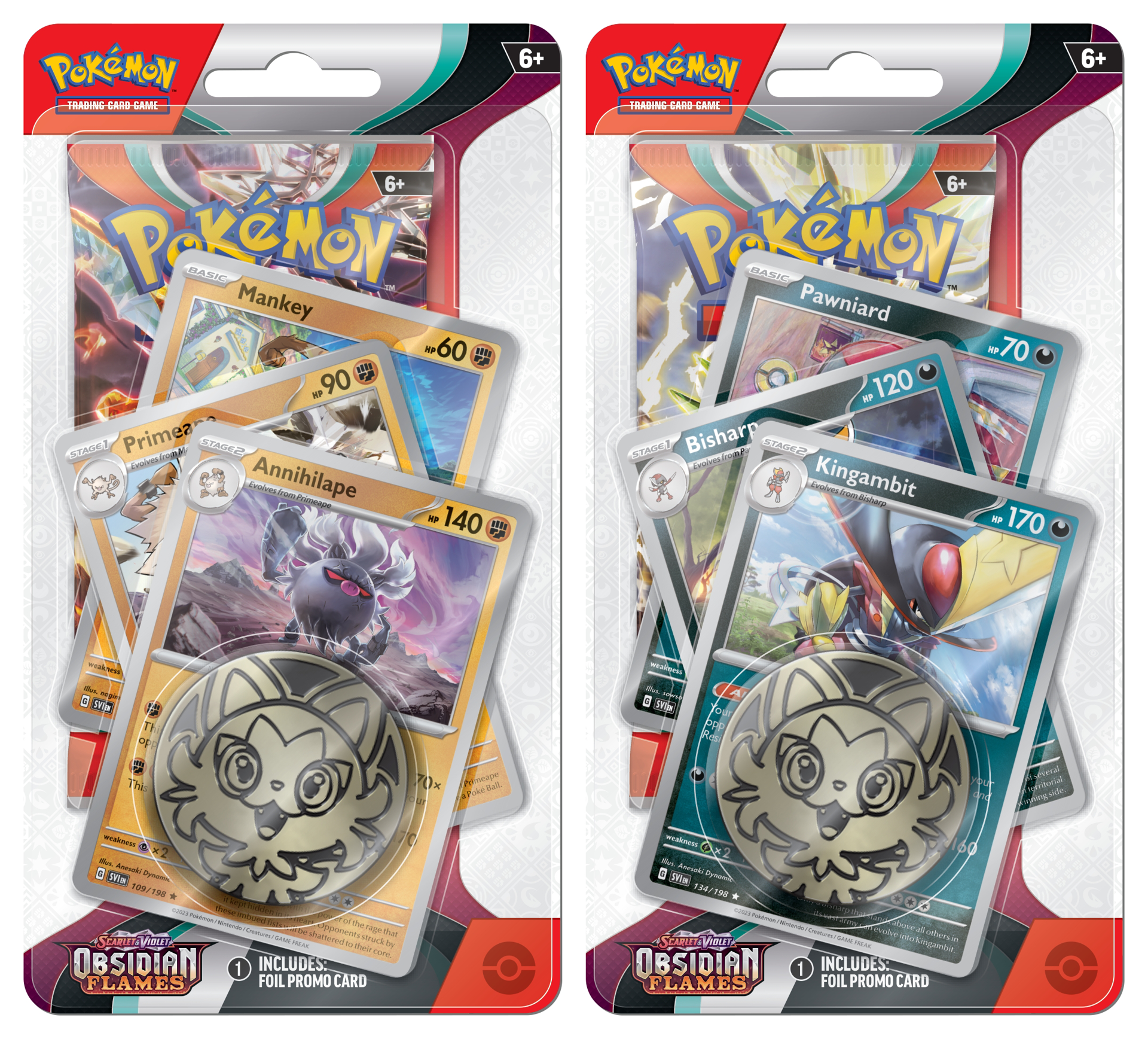 Pokémon JCC - Écarlate et Violet - Pack d'accès Premium Blister Flammes Obsidiennes Courrousinge ou Scalpereur (1x blister aléatoire)