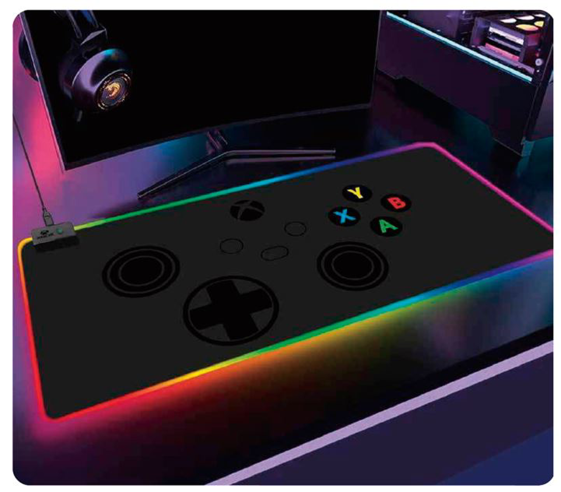 UKON!C - Microsoft - Tapis de souris Gaming RGB - Manette Xbox