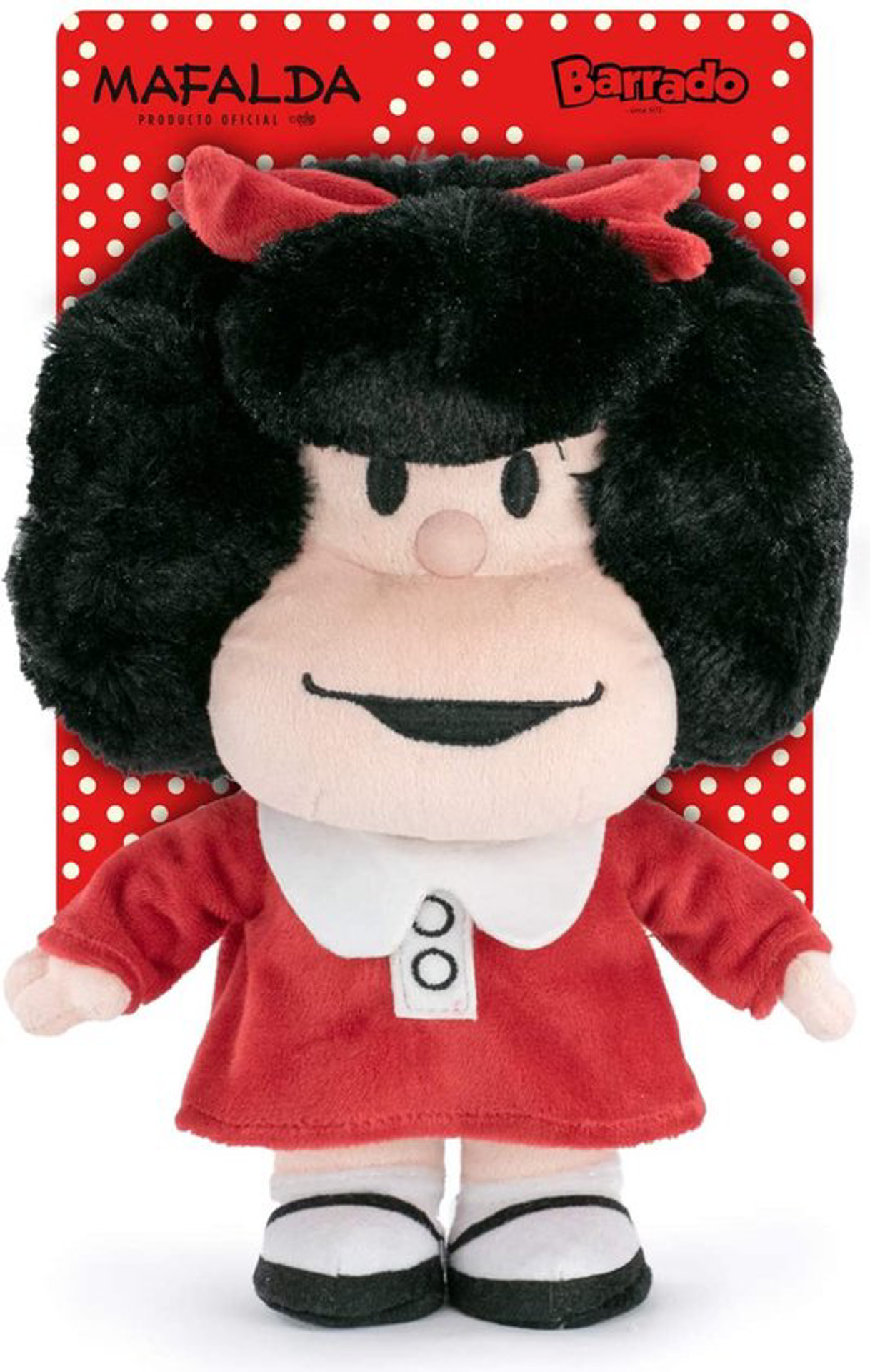 Mafalda - Mafalda avec robe rouge - Peluche 32cm