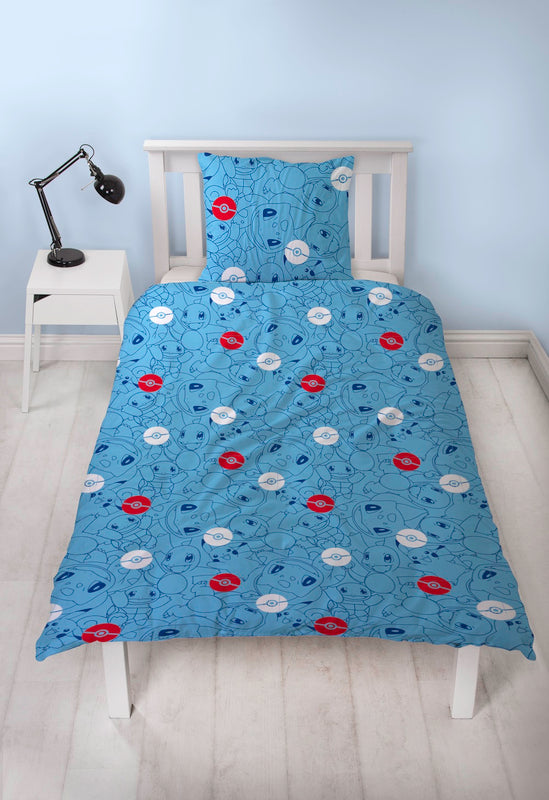Pokémon - Parure de lit en microfibre Pikachu et Starter 1G III (140x200cm + 63x63cm)