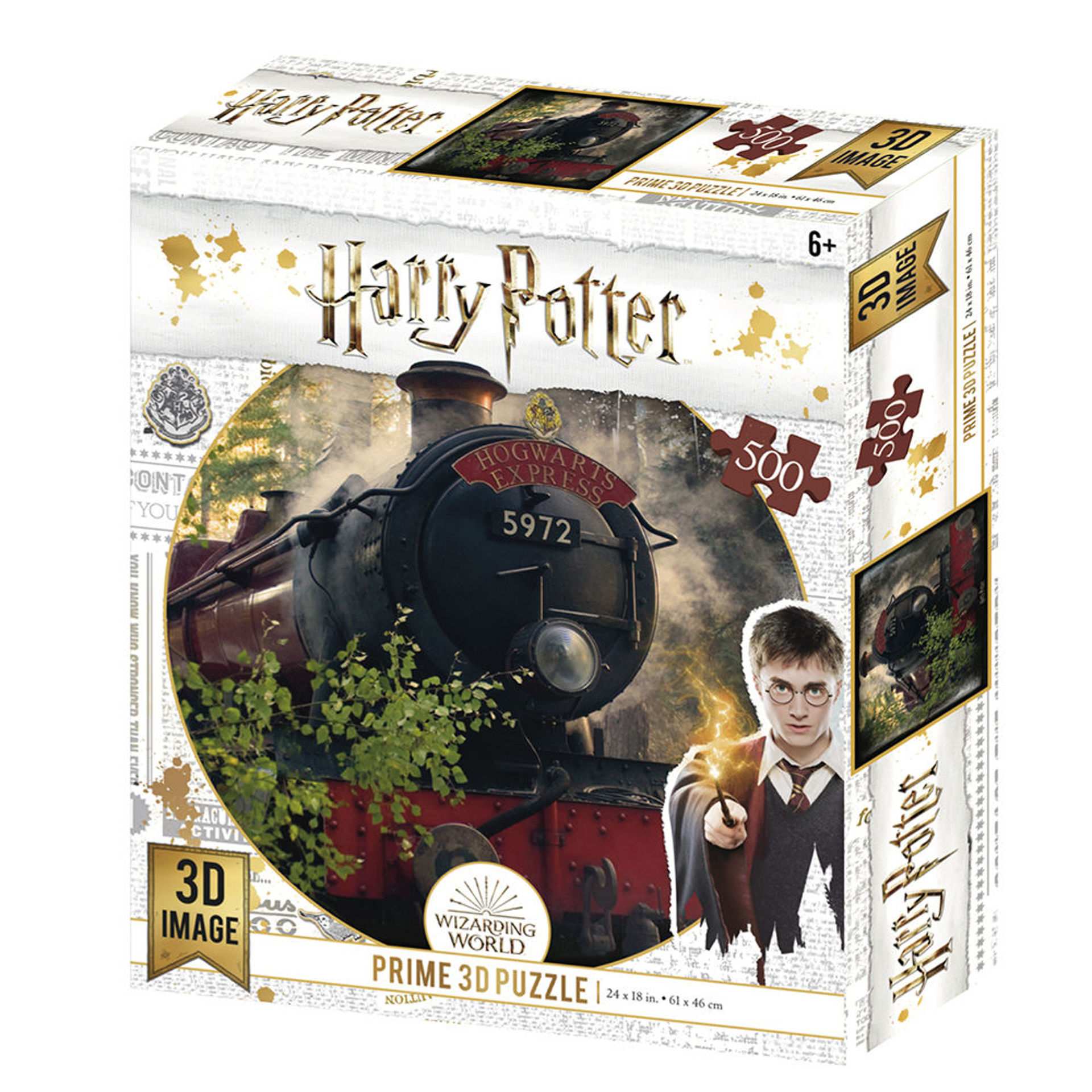 Harry Potter - Puzzle lenticulaire Poudlard Express 500 pcs 61x46 cm - flash vidéo
