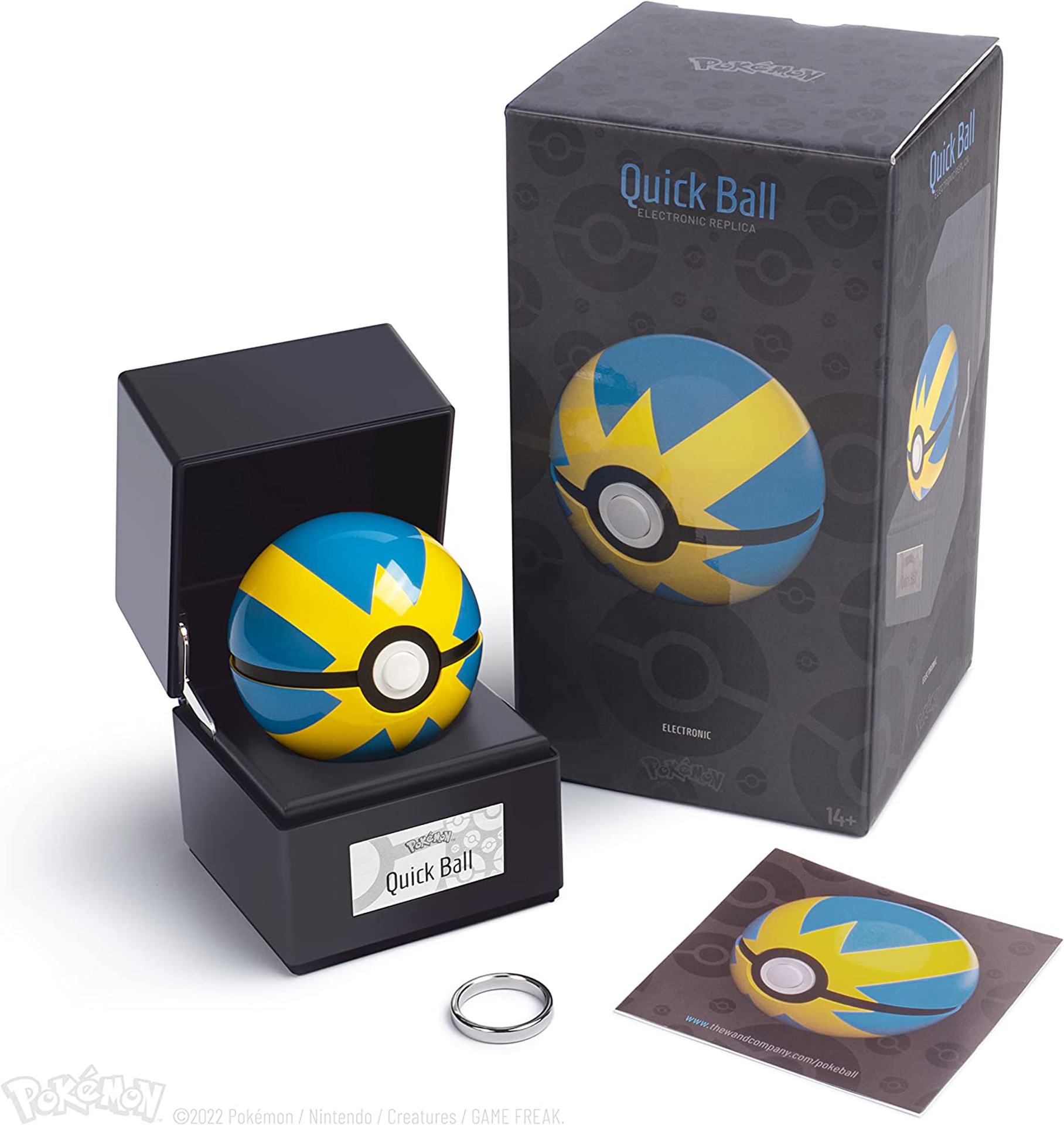 Pokémon - Réplique électronique de la Rapide Ball en métal moulé