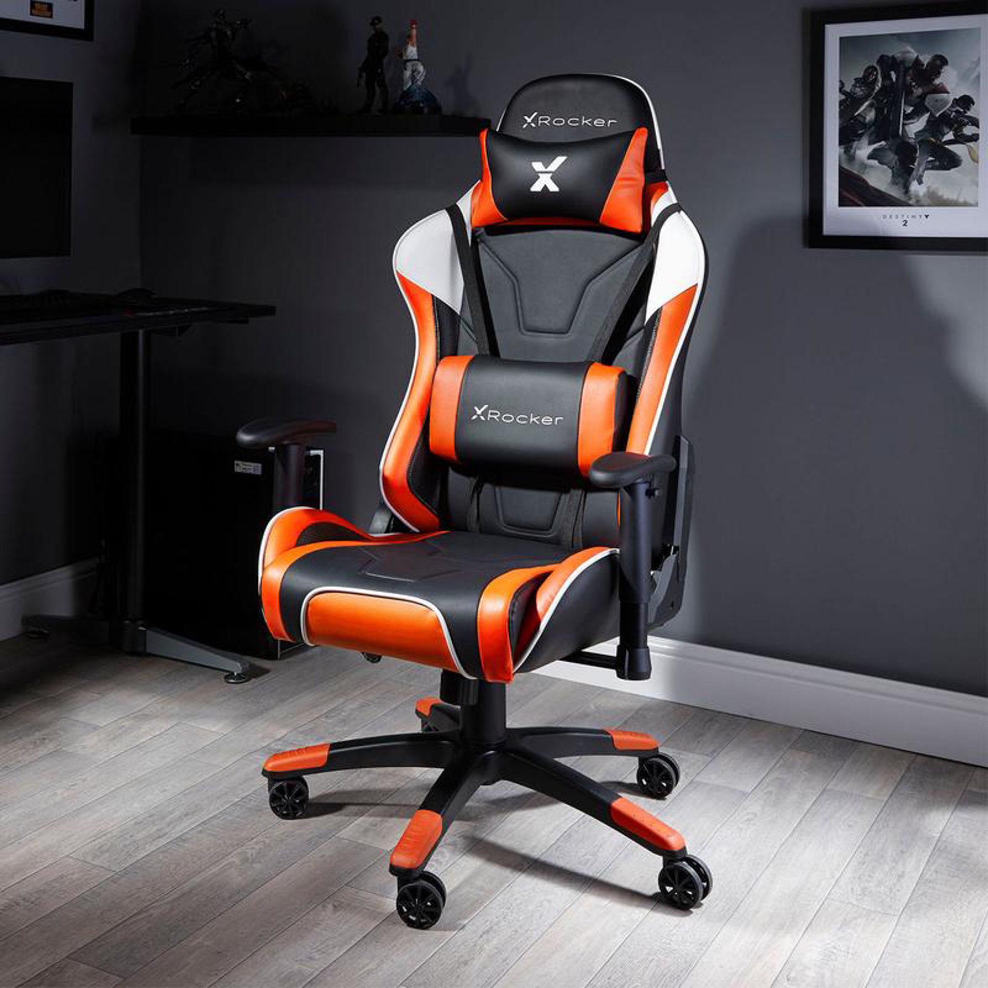 X Rocker - Chaise de jeu eSport Agility Sport avec ajustement ergonomique Orange