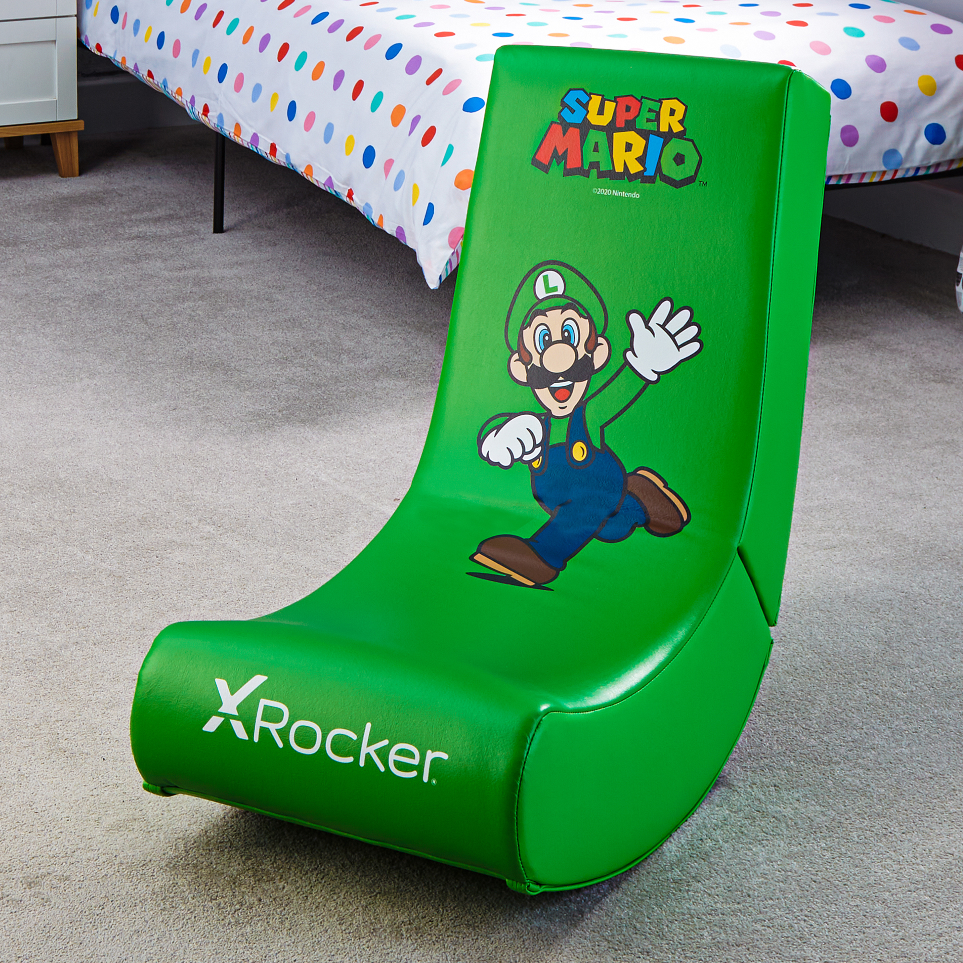 X Rocker - Siège de jeu Video Rocker Super Mario officiel Luigi Joy Edition