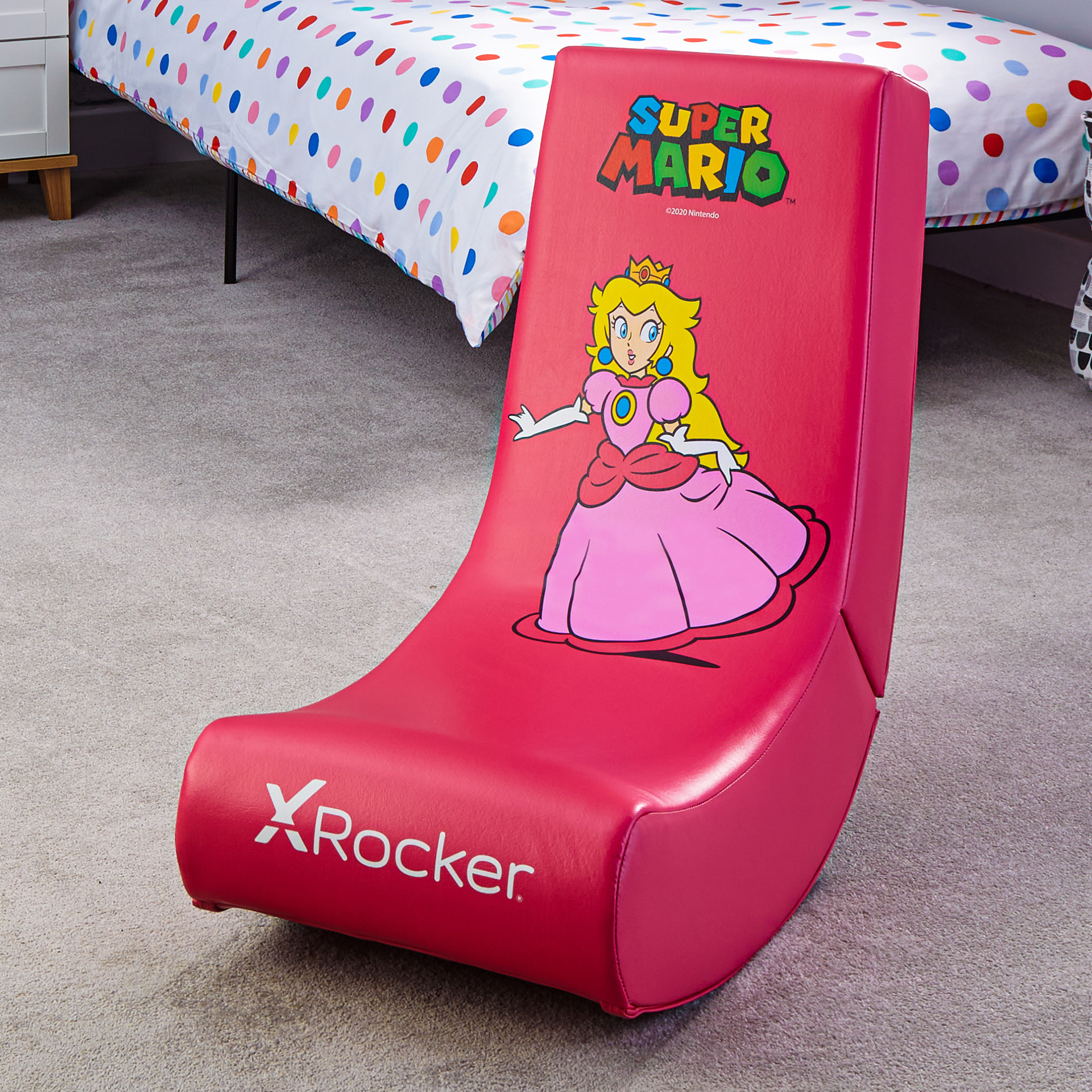 X Rocker - Siège de jeu Video Rocker Super Mario officiel Princesse Peach Joy Edition