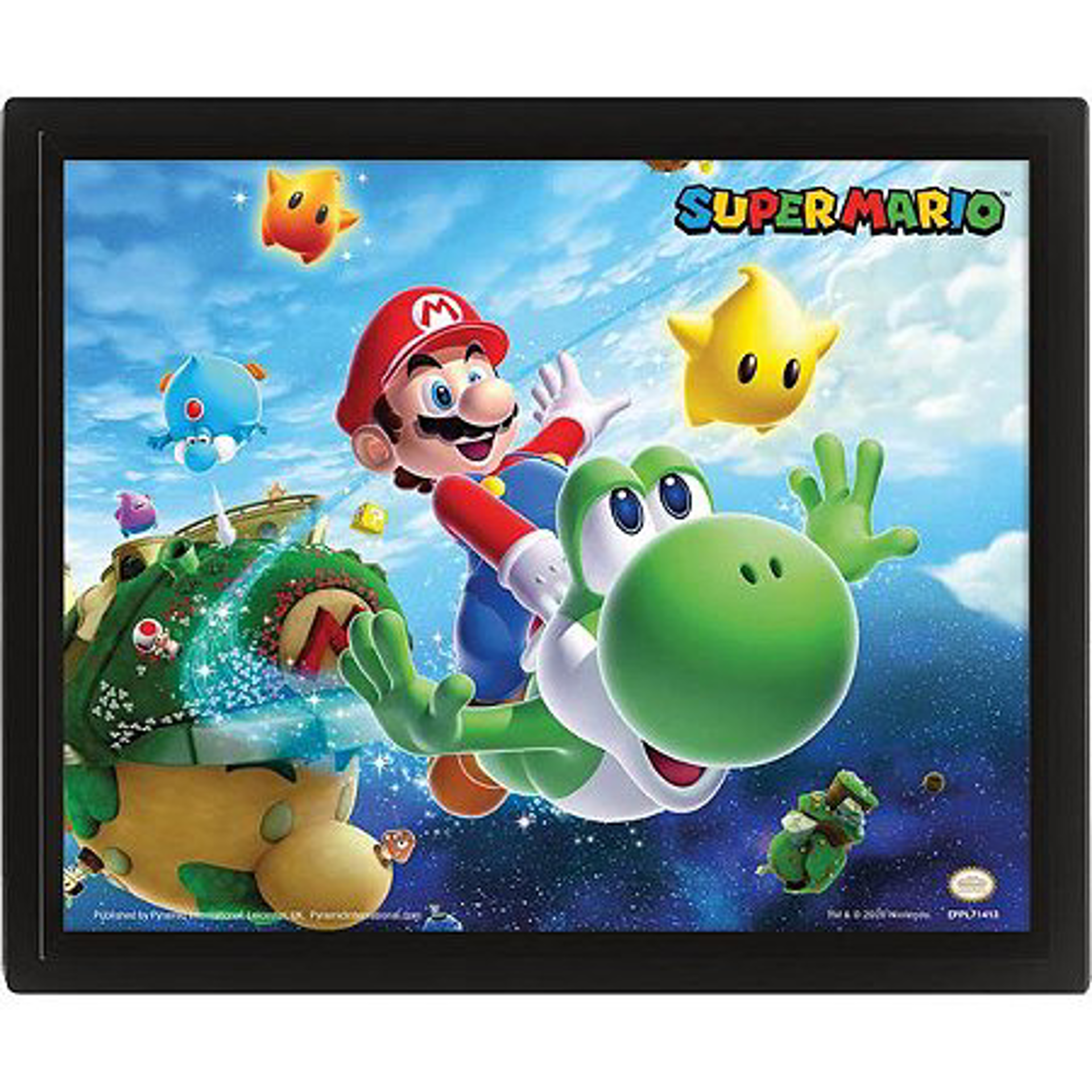 Nintendo - Super Mario Galaxy Cadre 3D Lenticulaire 25x20cm - flash vidéo