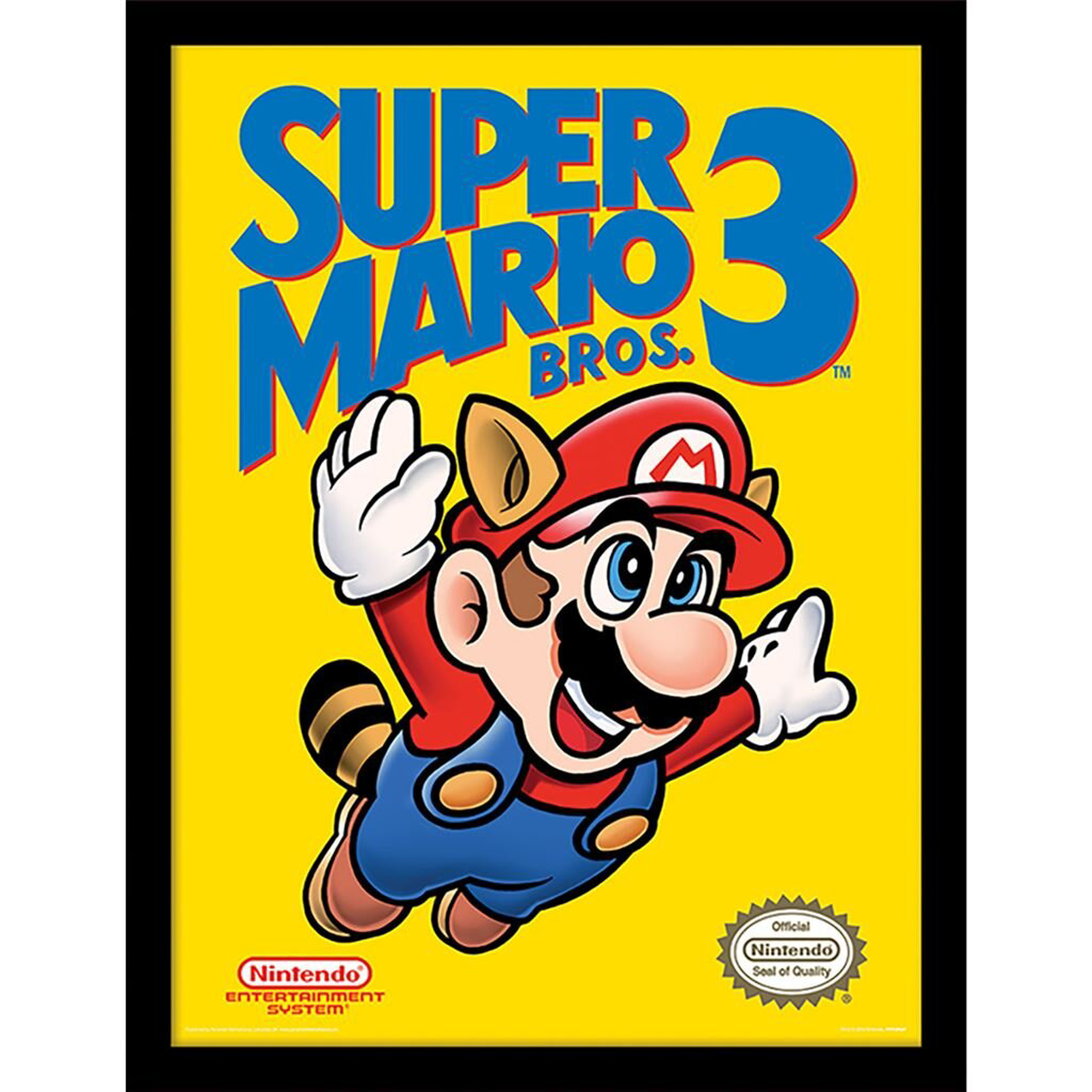 Nintendo - Super Mario Bros. 3 (Nes Couverture) Cadre Collector 30x40cm - flash vidéo