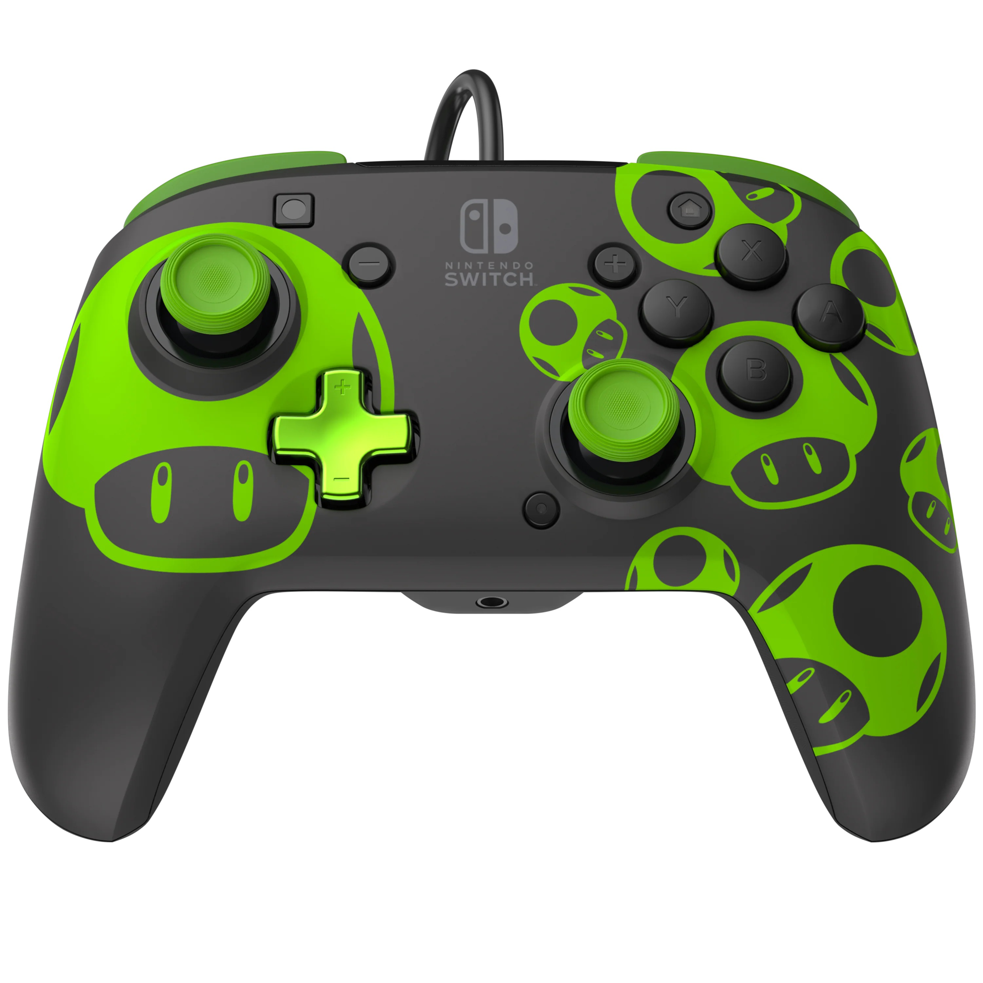 PDP - Manette de jeu filaire REMATCH 1-UP (Glow-in-the-dark) pour Nintendo Switch et Switch OLED