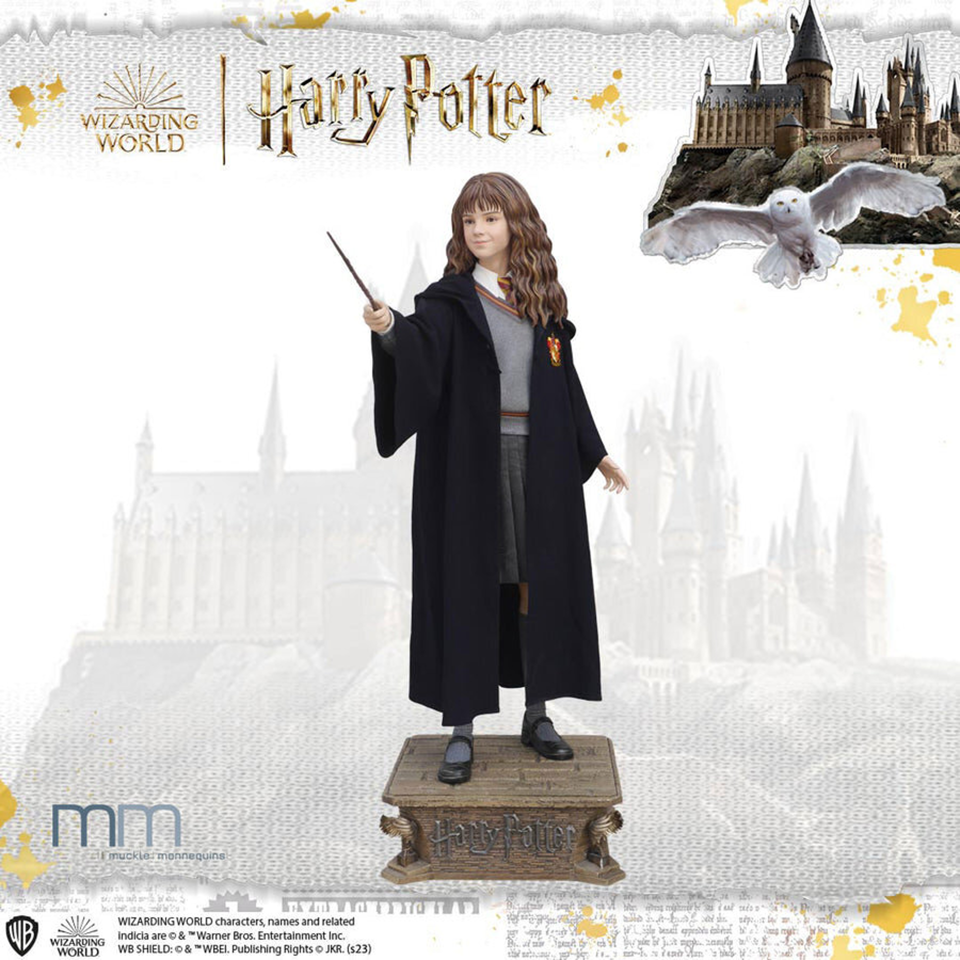Harry Potter et la Chambre des secrets - Statue taille réelle Hermione Granger (Cape et Base incluse)