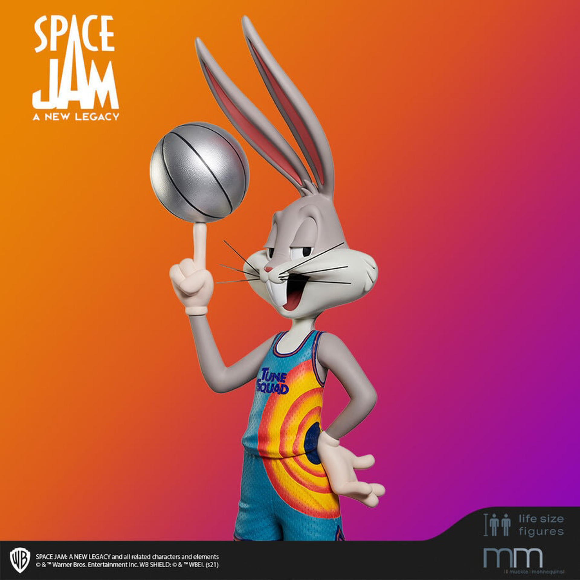 Space Jam : Nouvelle Ère - Statue taille réelle Bugs Bunny (Sans Base) - flash vidéo