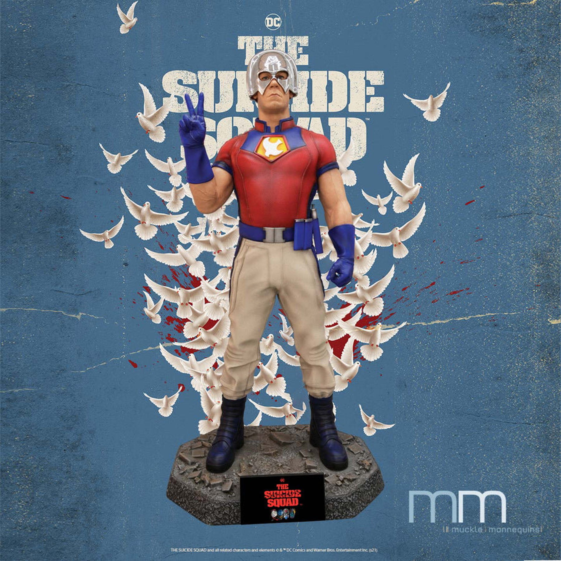 The Suicide Squad - Statue taille réelle Peacemaker (Base incluse) - flash vidéo