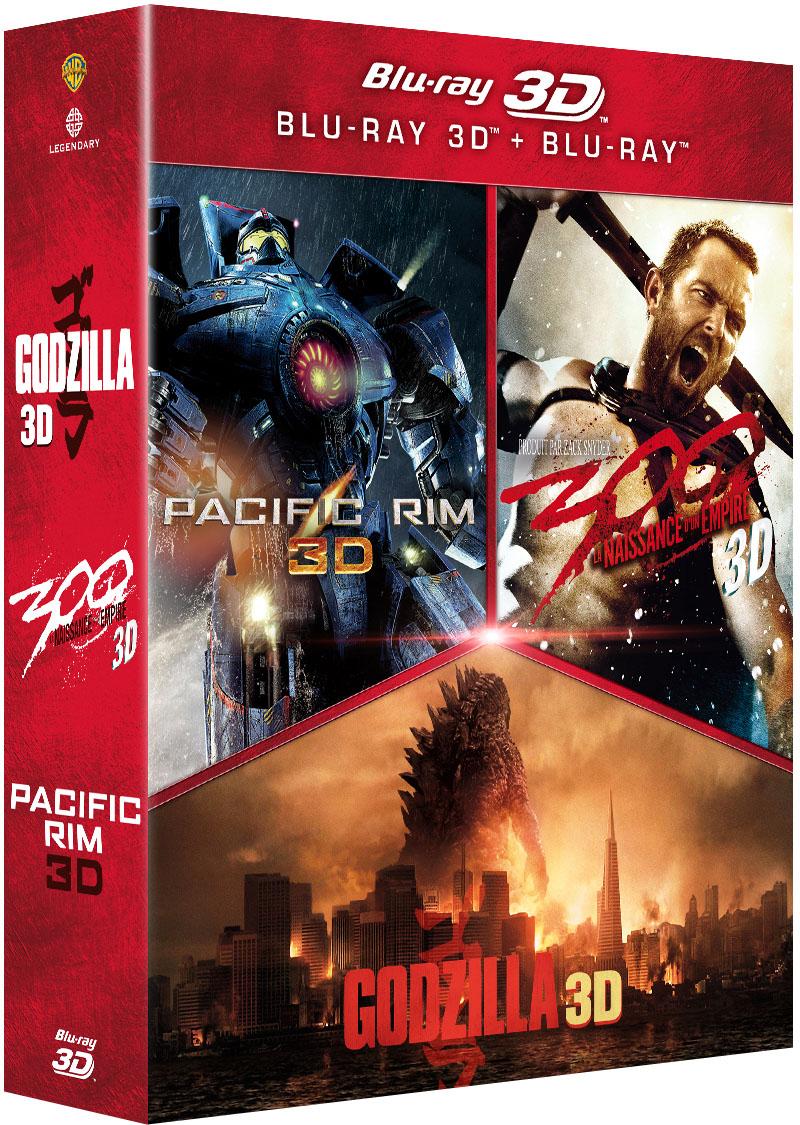 Godzilla + Pacific Rim + 300 : la naissance d'un empire [Blu-ray 3D]