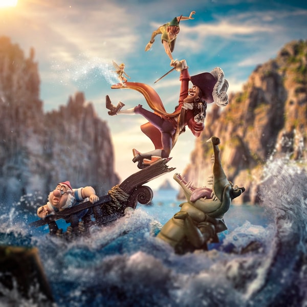 Iron Studios - Deluxe Art Scale 1/10 - Peter Pan - Peter Pan vs. Crochet Statue 42cm - flash vidéo