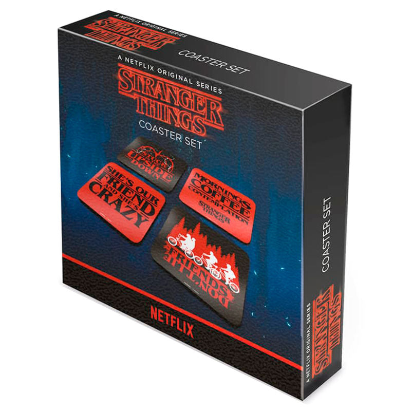 Stranger Things - Set de 4 Sous-Verres Phrases Culte