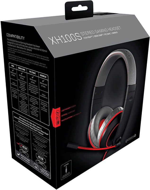 Gioteck - Casque de jeu stéréo filaire XH-100 Rouge pour Xbox One, PS4 et PC