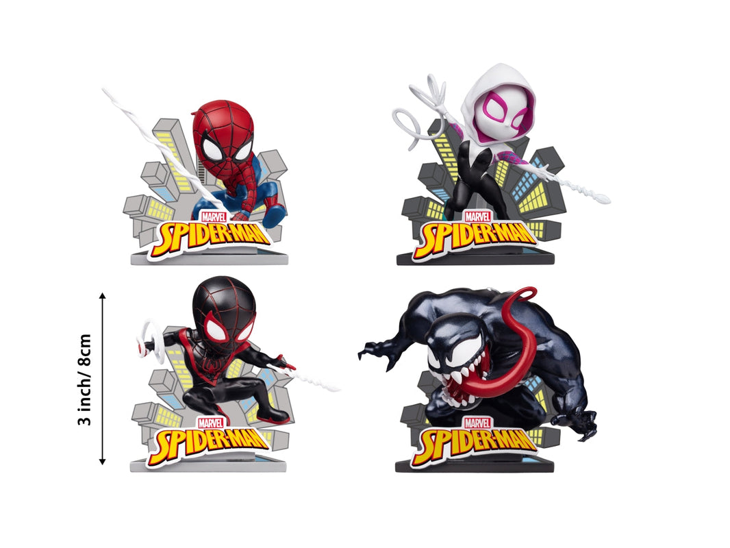 YuMe Hero Box Attack Series - Display de figurines Spider-Man 8cm (12 unités)