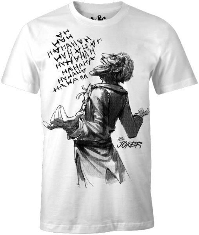 DC Comics - Batman - T-shirt Blanc Hommes - Le Joker rigolant - XL