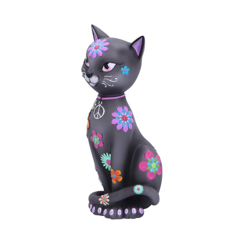 Figurine d'ornement de chat hippie 26cm