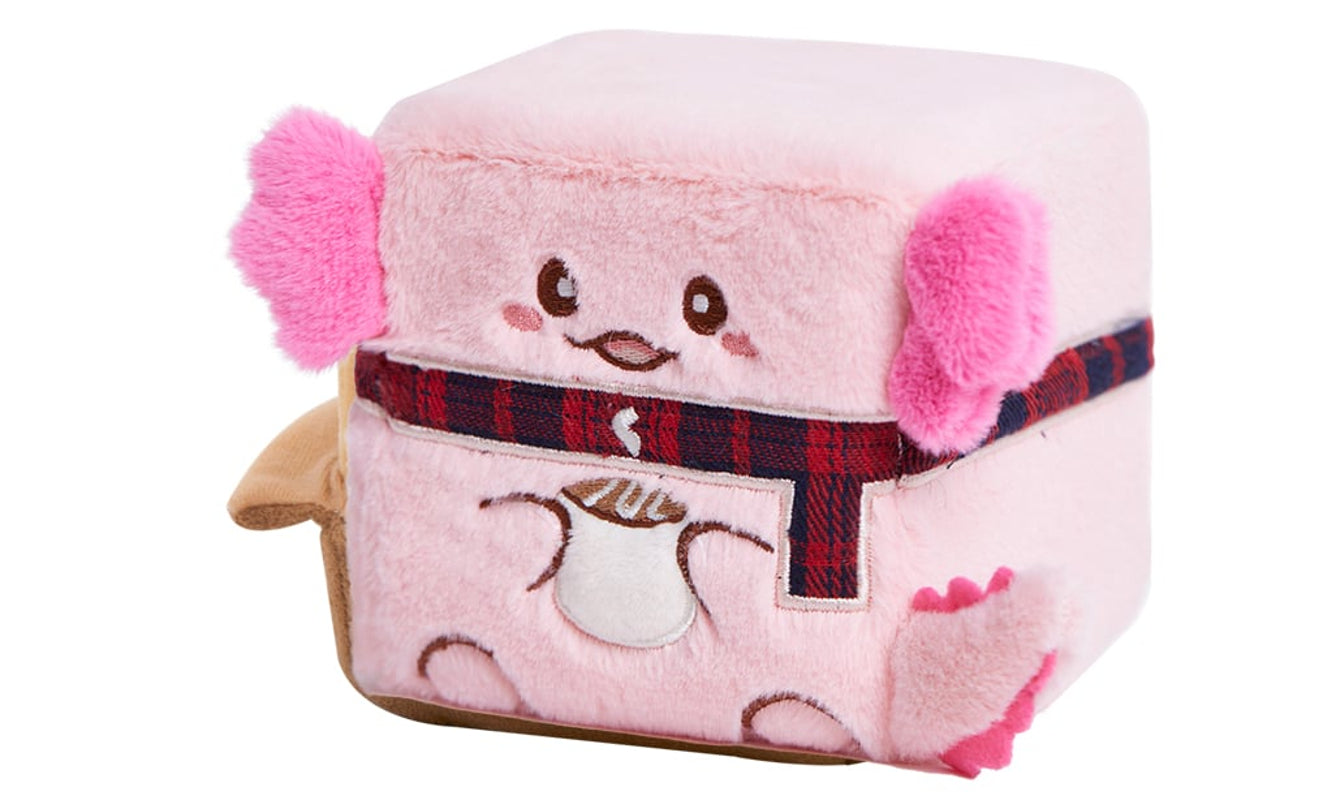 MGM - Squarepal - Peluche à mémoire de forme Axolotl 10cm