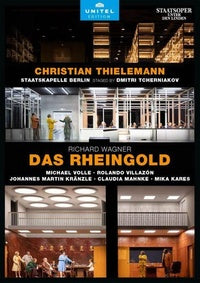 Wagner : Das Rheingold. Volle, Villazon, Kränzle, Mahnke, kares, Thielemann, Tcherniakov. [DVD]