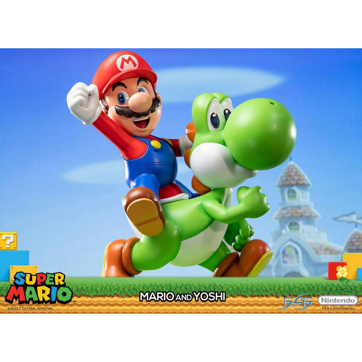 First 4 Figures - Super Mario - Mario et Yoshi Statue Edition Standard 48cm - flash vidéo