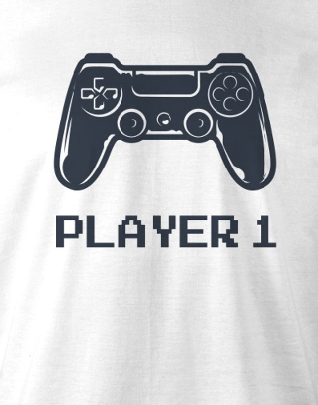 Gaming - T-Shirt Blanc Joueur 1 - S