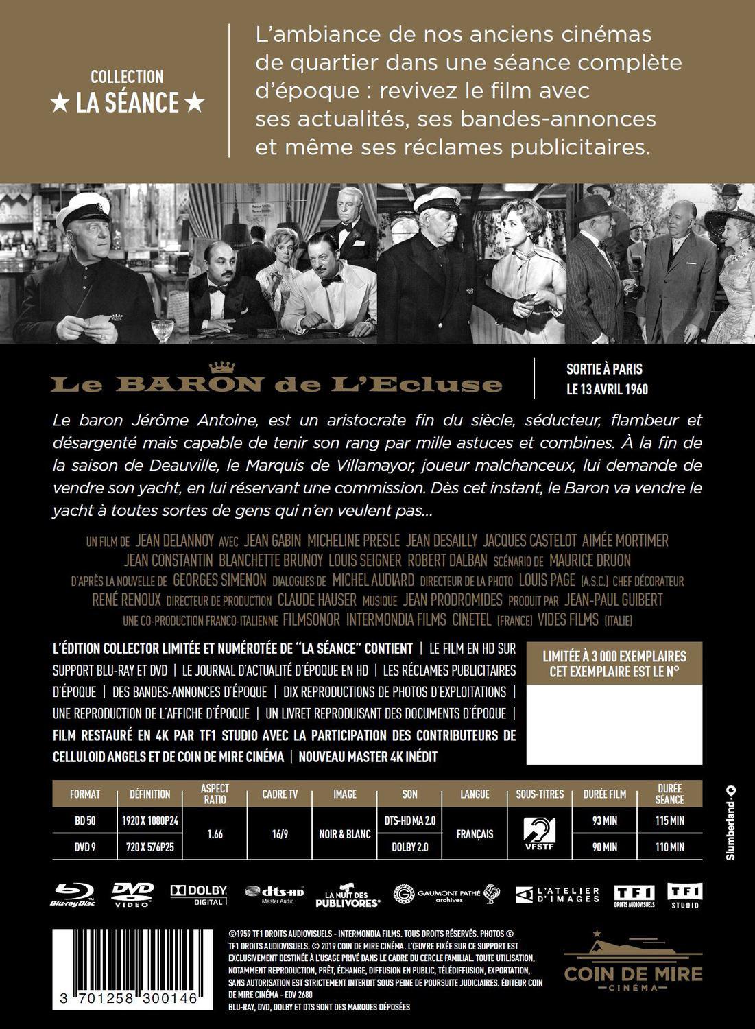 Le Baron de l'écluse [Blu-ray]
