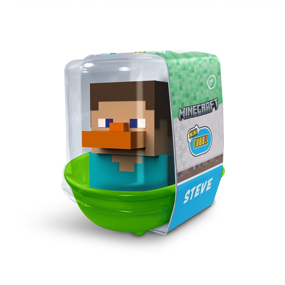 Numskull - Mini TUBBZ Canard de bain - Minecraft - Steve (Édition baignoire) - 8cm - flash vidéo
