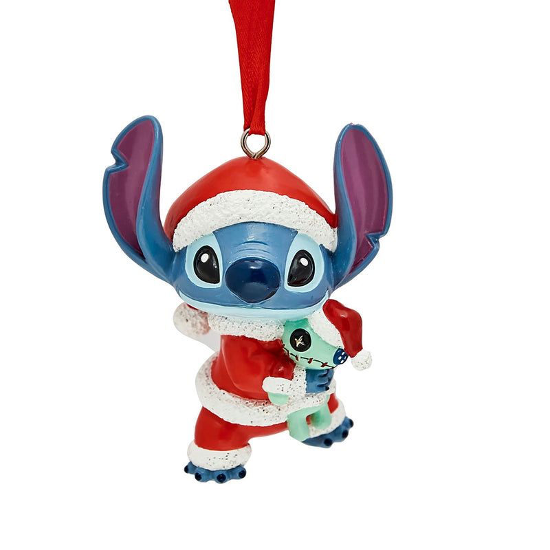 Disney - Décoration Suspendue en Résine - Stitch Père Noël