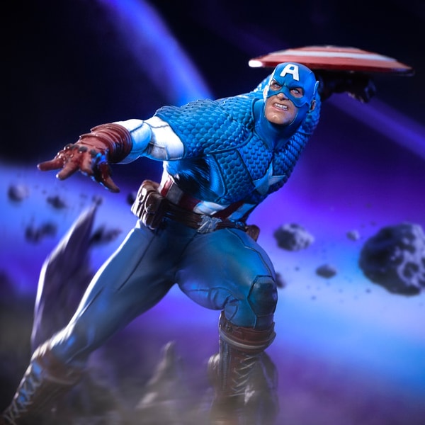 Iron Studios - Deluxe BDS Art Scale 1/10 - Marvel - Captain America "Infinity Gauntlet" Statue 34cm - flash vidéo