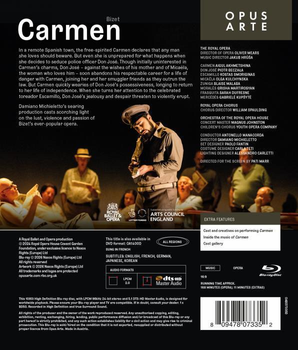 Georges Bizet (1838-1875) : Carmen, opéra en 4 actes [Blu-ray]