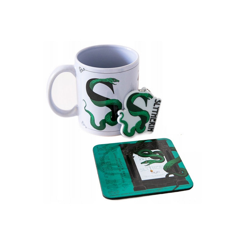 Harry Potter - Coffret cadeau : tasse, sous-verre et porte-clés Serpentard