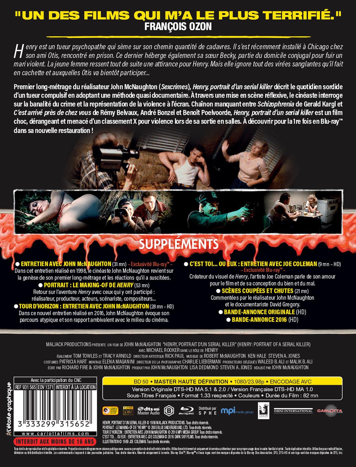 Henry - Portrait d'un serial killer [Blu-ray]