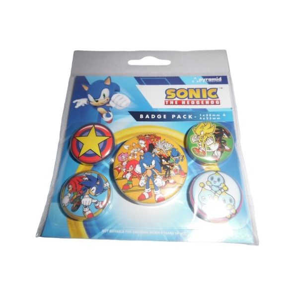 Sega - Sonic le Hérisson - "Speed Team" Pack de 5 Badges - flash vidéo