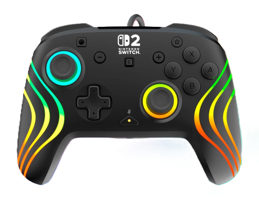 Turtle Beach - Manette filaire audio Afterglow Deluxe noire pour Nintendo Switch 2, Switch et Switch modèle OLED