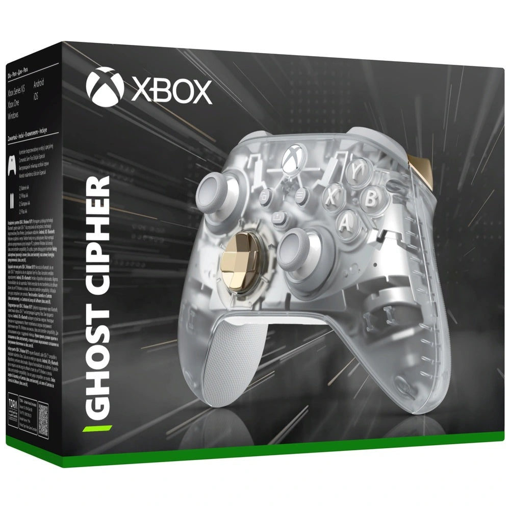 Manette sans fil Xbox Ghost Cipher Special Edition pour Xbox Series X|S, Xbox One, Windows 10 et Mobile - flash vidéo