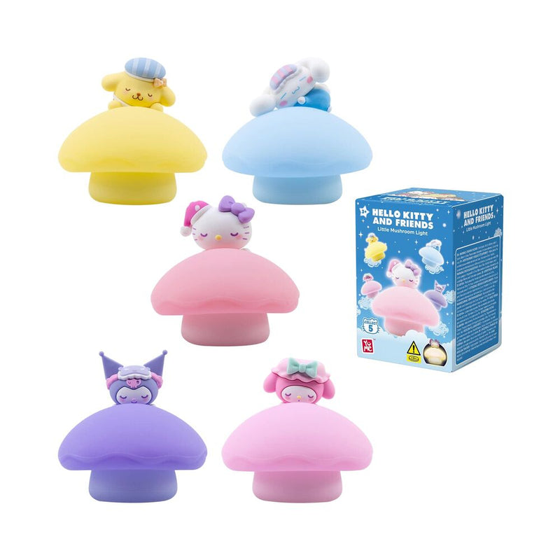 YuMe - Présentoir de veilleuses Hello Kitty and Friends - Série Little Mushroom en boîtes surprises (12 boîtes)