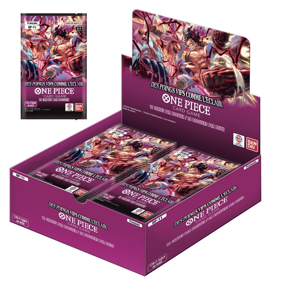 One Piece Card Game - Display de Pack de Booster OP-11 Des poings vifs comme l'éclair (Display x24)