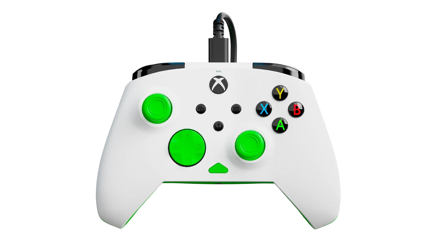Turtle Beach - Manette de jeu filaire Rematch Core Blanche et Verte pour Xbox Series X|S, Xbox One et Windows 10/11