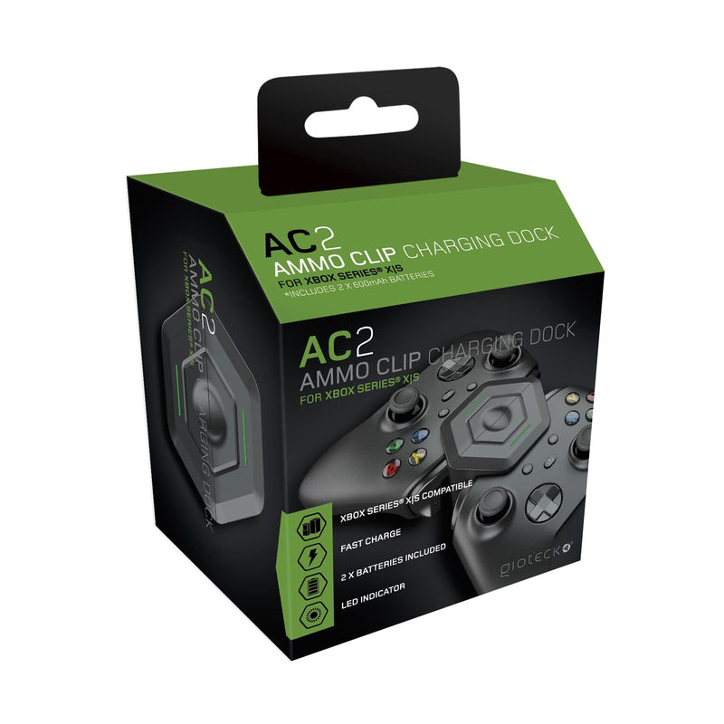 Gioteck - Station de recharge AC2 Ammo Clip avec 2 batteries de 600 mAh pour Xbox Series