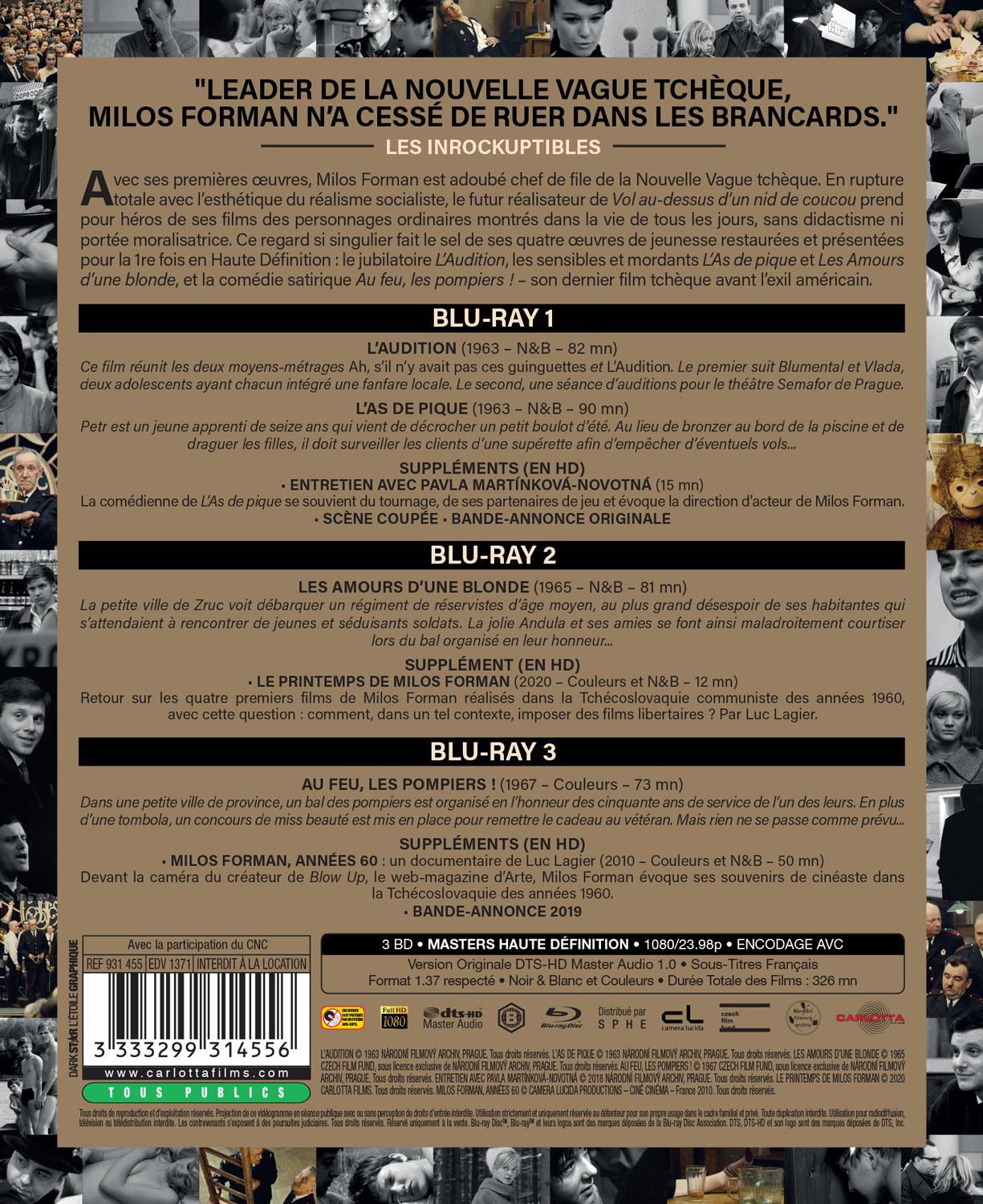 Milos Forman - 4 oeuvres de jeunesse [Blu-ray]